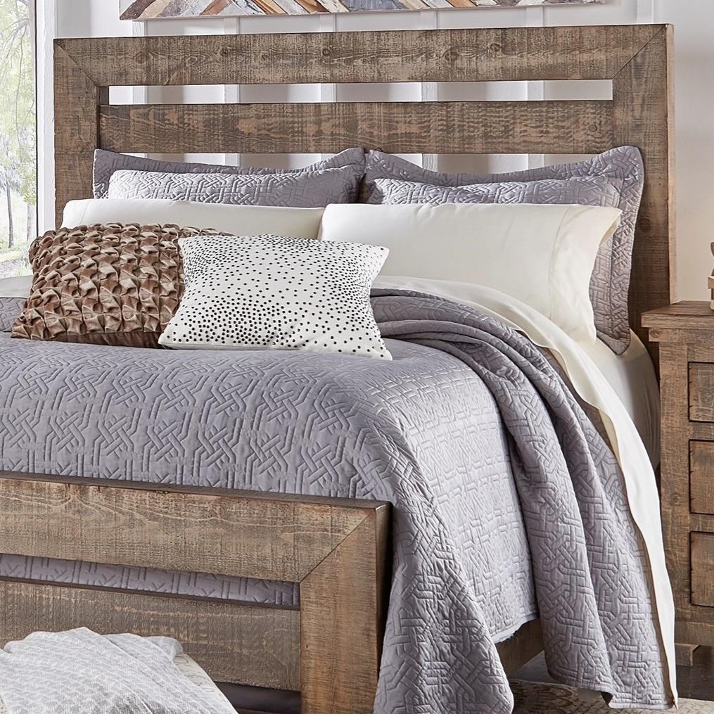 Progressive Furniture Willow Queen Slat Headboard with Distressed Pine
